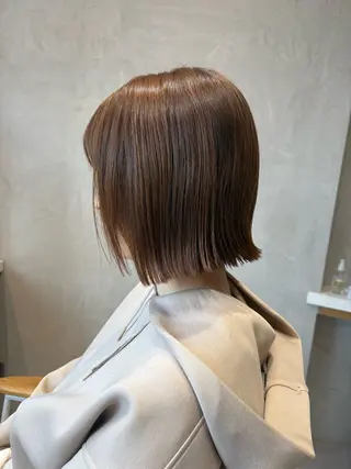 ミディアム ハイライトをしない 白髪ぼかし/北浜のヘアスタイル