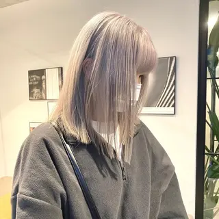 ミディアム ダブルカラーベージュ 新潟/万代/髙橋魁真のヘアスタイル