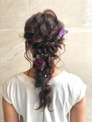 ロング カラー ヘアアレンジ TOMOKA 艶髪/髪質改善🫧のヘアスタイル