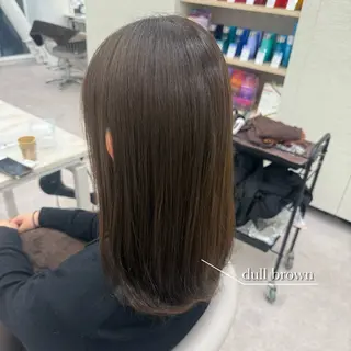ミディアム カラー 美髪矯正/ベージュ カラー🧸綾里のヘアスタイル
