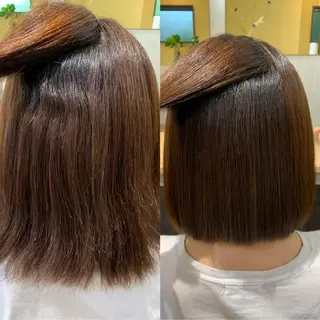 ショート パーマ hubhair レイヤー/透明感のヘアスタイル