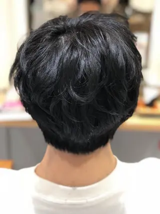 ショート カラー パーマ ヘアアレンジ 【ツヤ髪美容師】 ツダケイスケのヘアスタイル