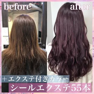 ロング カラー パーマ ヘアアレンジ 八巻 晴香のヘアスタイル