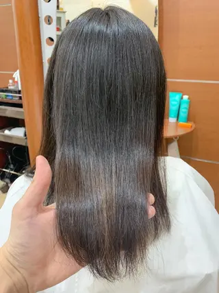 セミロング パーマ 縮毛矯正/髪質改善 /韓国風 山川春輝のヘアスタイル