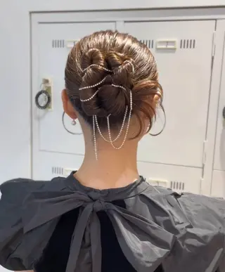 ヘアアレンジ 透明感カラー/ ダブルカラー/心斎橋のヘアスタイル