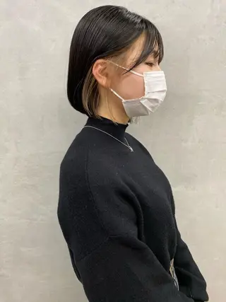 ショート カラー ヘアアレンジ ブリーチダブルカラー 元町三宮/三ノ宮のヘアスタイル