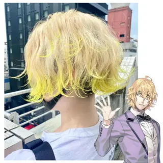 ショート カラー TSUNO🦖 派手髪/オタク美容師のヘアスタイル