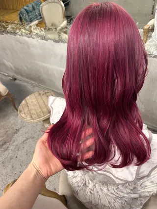 セミロング カラー ヘアアレンジ お任せヘア☘️☘️ 及川渚のヘアスタイル