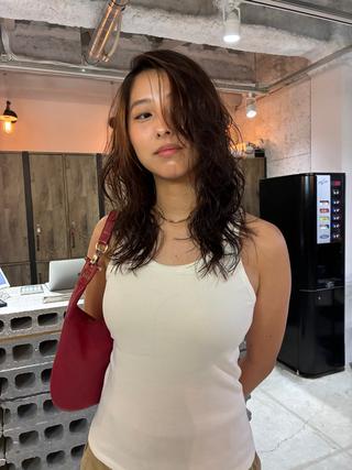 セミロング パーマ KOOKISteed AWAYKEのヘアスタイル