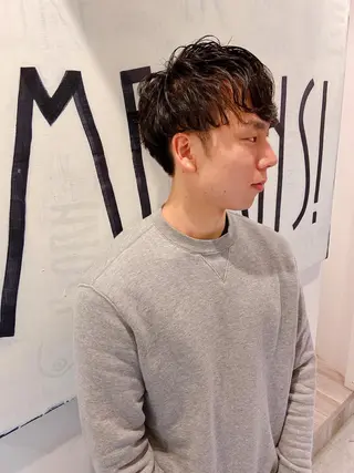 ショート カラー パーマ ヘアアレンジ メンズ ちこ .のヘアスタイル