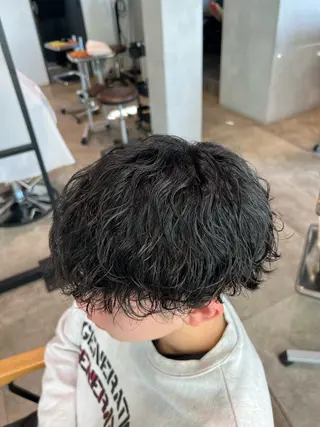 ショート パーマ メンズ メンズパーマ特化/ むらたのヘアスタイル