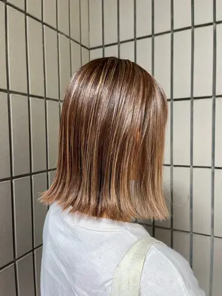 ミディアム カラー やまだ まいのヘアスタイル