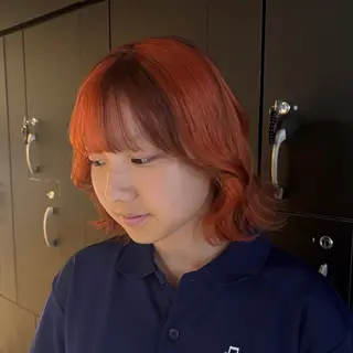 ミディアム カラー ヘアアレンジ 🫧ハイトーン×艶 カラー🫧 Rionのヘアスタイル