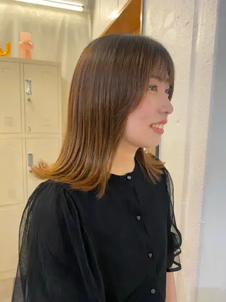 セミロング ichika/福岡 /透明感カラー🤎のヘアスタイル