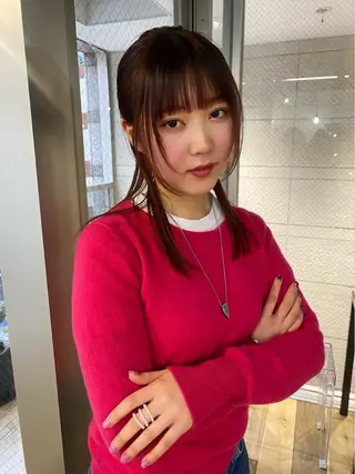 ミディアム カラー ヘアアレンジ ウルフカット モデル募集中！ミカのヘアスタイル