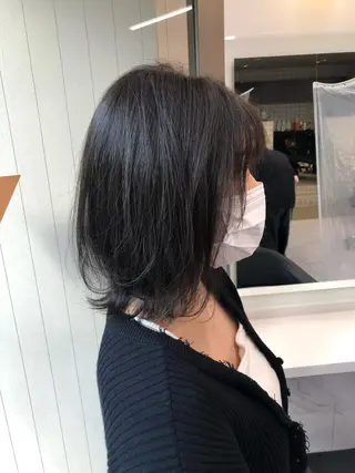 ミディアム カラー パーマ ヘアアレンジ メンズ キッズ ネイル マツエク・マツパ 上品＆韓国風 🥀海心🥀のヘアスタイル