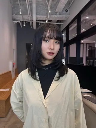 セミロング 小佐田 航平のヘアスタイル