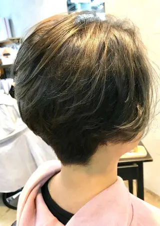 ショート カラー メンズカットパーマ 似合わせカット 小林のヘアスタイル