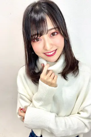 ミディアム カラー 美谷添(ミヤゾエ) まどか大人ヘアサロンのヘアスタイル
