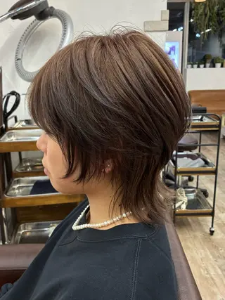 ミディアム カラー Ai   まとまる 縮毛矯正/ショートのヘアスタイル