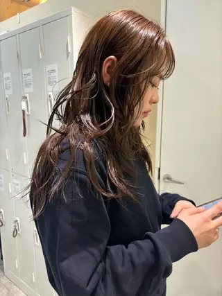 セミロング カラー ヘアアレンジ 💟Opus // Mizuki🐕のヘアスタイル