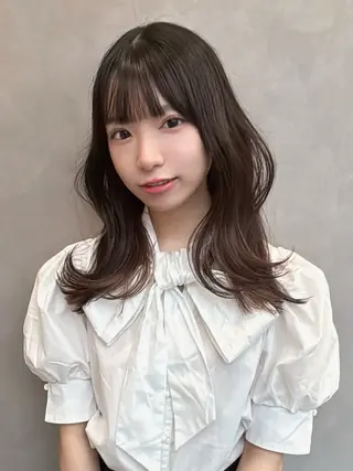 セミロング 暗色カラー/レイヤー 🩶KAITOのヘアスタイル