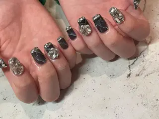 ネイル 韓国/ワンホン/長さ 出しつけ放題🎀のネイルデザイン