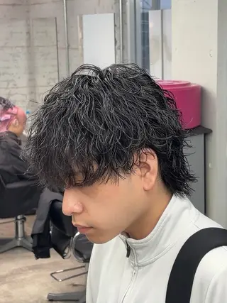 パーマ メンズ 🌀メンズパーマ/シ ョート/きらり🌀のヘアスタイル