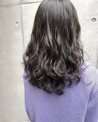 セミロング パーマ ボブパーマコテ巻き風 パーマNo1深江秀平のヘアスタイル