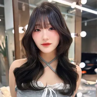 セミロング カラー 🍒ブリーチなしカラ ー/Sakura🍒のヘアスタイル