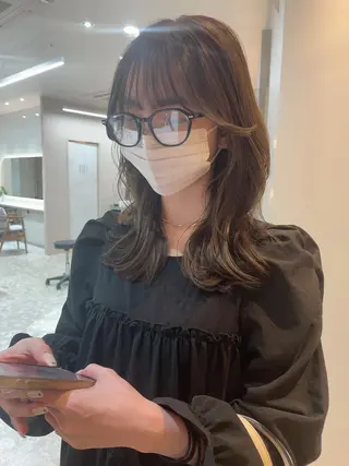 ミディアム YUKI / レイヤーカット🤍のヘアスタイル