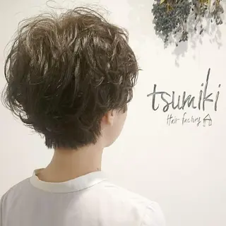 ショート パーマ 30.40代大人 ショート✨️井上雄輝のヘアスタイル