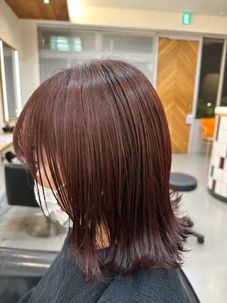 ミディアム 加藤 利奈のヘアスタイル