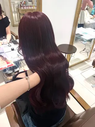 ロング カラー 髪質改善艶カラー🩶 Nanako ⟡.·のヘアスタイル