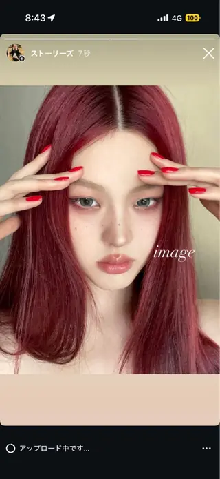 ロング 🍒韓国y2k暖色 NO.1🍒REAのヘアスタイル