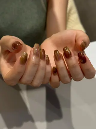ショート カラー パーマ ヘアアレンジ メンズ キッズ ネイル マツエク・マツパ アイブロウ ar. harajukuのネイルデザイン