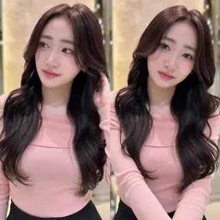 ロング 韓国レイヤー 田中 励也のヘアスタイル