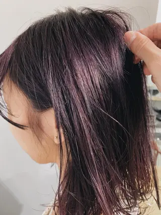 ミディアム カラー ヘアアレンジ ボブパーマコテ巻き風 パーマNo1深江秀平のヘアスタイル