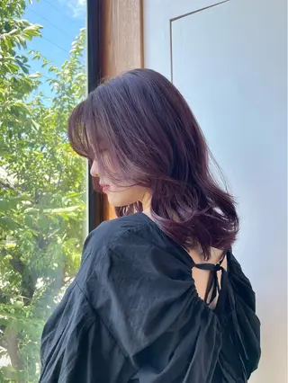 セミロング カラー 🍊mai🍊 似合わせスタイル🌿のヘアスタイル