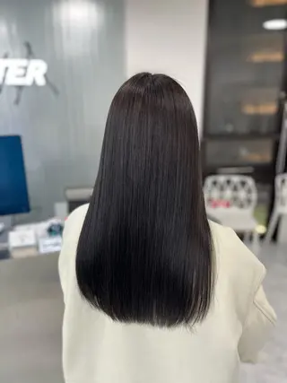 ロング カラー パーマ ヘアアレンジ メンズ キッズ 髪質改善Ⅰ透明感 艶カラーⅠたつやのヘアスタイル