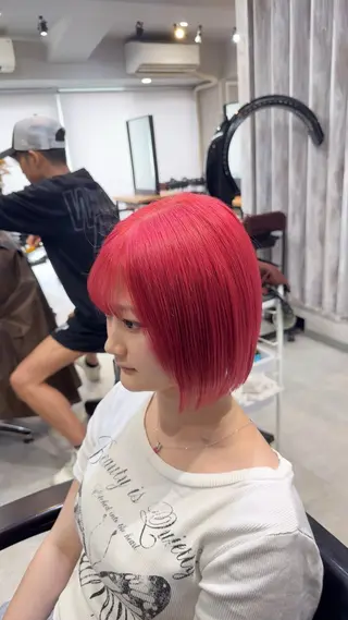 ショート カラー 矢島颯哉/ハイトーン ブリーチカラー💎のヘアスタイル