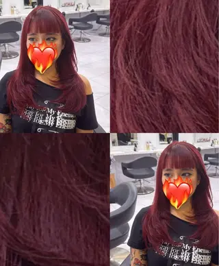セミロング 透明感×うる艶カラー 🍒𝐘𝐮𝐤𝐚のヘアスタイル