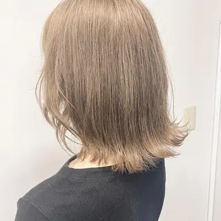 ミディアム カラー ベージュカラー💖 やすひろのヘアスタイル