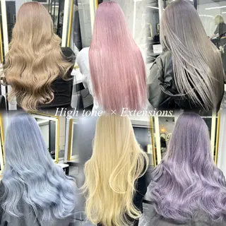 ロング カラー シールエクステ特化 ハイトーン、NANAのヘアスタイル