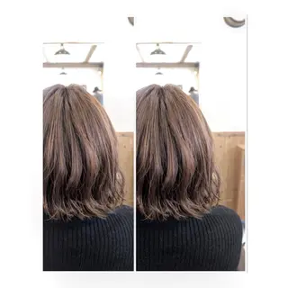 ミディアム カラー 土屋 ゆうこのヘアスタイル