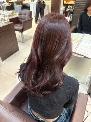 セミロング カラー 🤎韓国ヘア ベージュ まゆか🤎のヘアスタイル