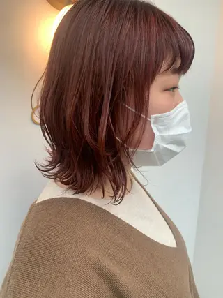 ミディアム 名駅🦢大人艶カラー 🪽カミヤアカネのヘアスタイル