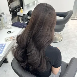 セミロング カラー NAMI🤎ブラウン &ミルクティー🤍のヘアスタイル