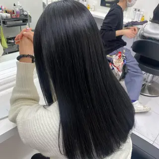 ロング カラー パーマ ヘアアレンジ メンズ キッズ ネイル マツエク・マツパ アイブロウ 韓国系🇰🇷🩶 艶暗髪/MEIのヘアスタイル