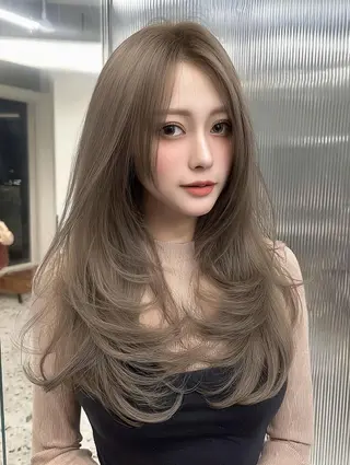 ロング カラー レイヤーカット✨ 福井雄登のヘアスタイル